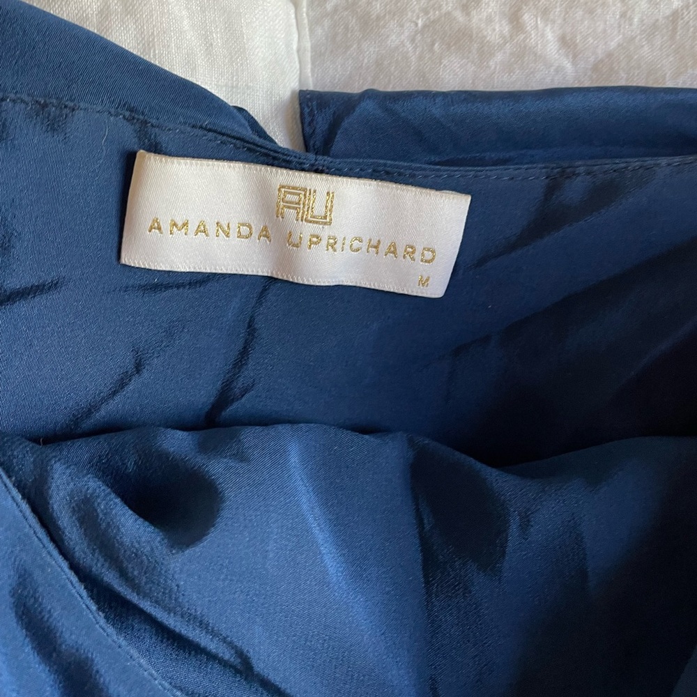 Amanda Uprichard Blue Silk Mini Dress